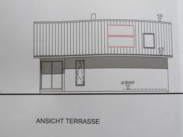 Gevelaanzicht vanaf het terras gezien